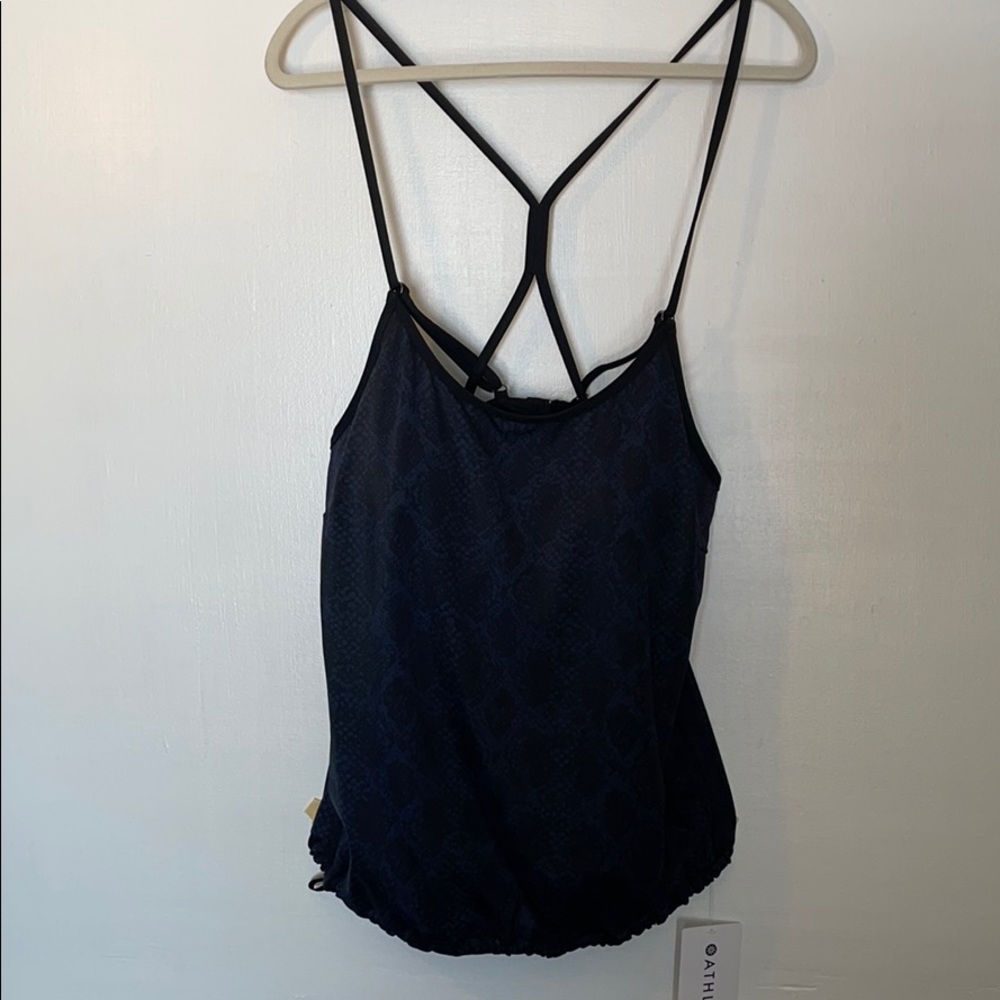 Athleta Snake Bra Cup Tankini Swim Top